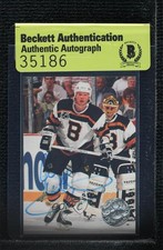 BAS 1991-92 Pro Set Platinum Glen Wesley #7 Authentic Auto 3c7
