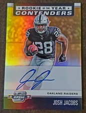 2019 Orange Optic Contenders Josh Jacobs Rookie  of the Year Auto 1/50 #ROY-JJ