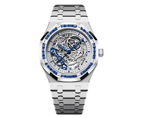 Audemars Piguet 41MM Royal Oak Openworked 18KWG Blue Sapphire 15412BC