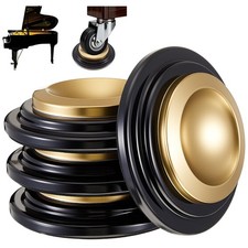 4 Pcs Piano Caster Cups, Metal Rubber Caster Cups for Hardwood Floors, Grand ...