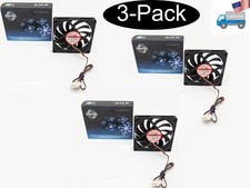 3pk: Evercool 80mmx10 4pin 2x Ball Bearing 12V CPU/Case Cooler Fan EC8010HH12BP