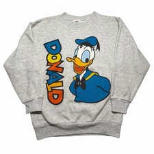 Vintage Disney Donald Duck Crewneck Sweatshirt Mens Medium Made USA 90s Cartoon