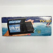 intage Casio TV-30 Pocket LCD Television w/ Box Manual AC Adapter Tested