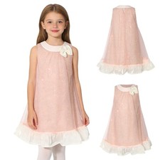 Kids Girls Costume Party Dancewear Flower Child Dress Ballroom Wedding Formal