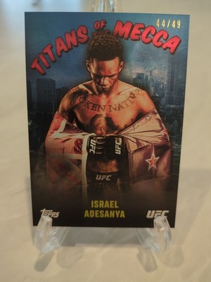 2024 Topps UFC Nyc - Titans of the Mecca Israel Adesanya #TM-11 Blue /49