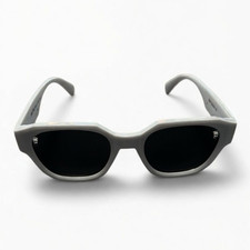 Miu Miu Square White Lightweight Women's Sunglasses Black Tinted Lenses