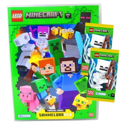 Lego Minecraft Karten Serie 1 - Sammelkarten Trading Cards - 1 Mappe + 2 Booster
