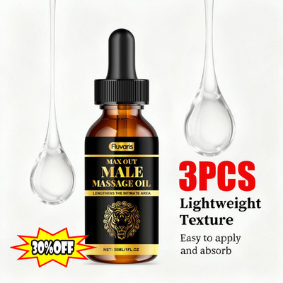 3Men's Intimate Area Care Essential Oil Male Massage Enhancer, Lengthen Maximize