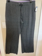 Croft & Barrow Womens Sweatpants Classic Separates- Charcoal Gray- Plus Size 1X