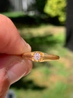 18ct gold diamond old cut gypsy solitaire engagement ring Victorian