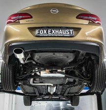FOX Sportauspuff Endschalldämpfer 1x140x90mm Opel Astra J Stufenheck 1.4l Turbo
