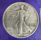1942 S Walking Liberty Half Dollar United States Silver Coin