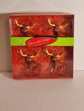 Max & Lucy Silvestri 4” REINDEER PLACECARD HOLDERS Christmas Party Set Of 4
