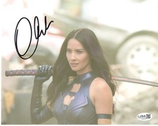 Olivia Munn signed 8x10 Photo Psylocke X-Men: Apocalypse JSA Authentication