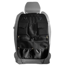 Car Seat Back Organizer with Multiple Storage Pockets, Black Mesh and black