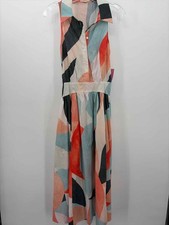 Pre-Owned Elan Orange Size Small Maxi Sleeveless Dress