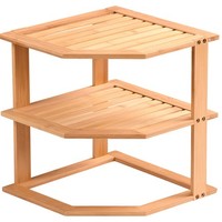 Eck-KüChenregal - Braun - Bambus Regal Standregal BüCherregal