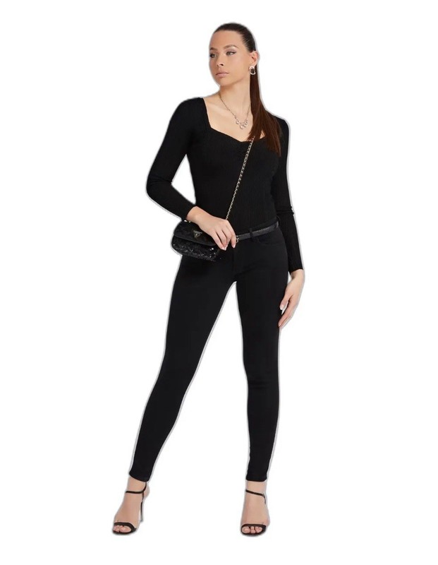 Guess Brand New Curve X Jeggings Pants Jet Black Size 24