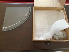 Bathroom Shelves Glass Shelf Wall Mounted Glass Corner Shower Shelf 2 Packs