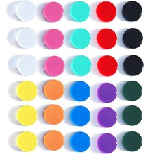Fridge Magnets, 30PCS 10 Colors Mini Round Heavy Duty for Whiteboard
