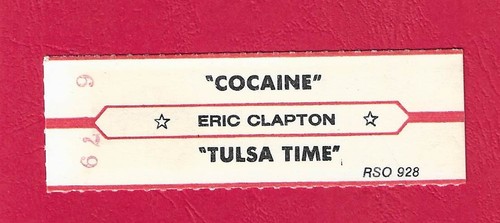 Jukebox Title Strip - ERIC CLAPTON - Cocaine / Tulsa Time