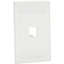 2PC PANDUIT CFPL1WHY Mini Com Classic Single gang Faceplate accepts one Min