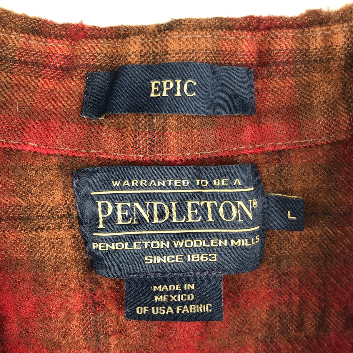 Vintage Pendleton Epic Check Pattern Wool Western… - image 3