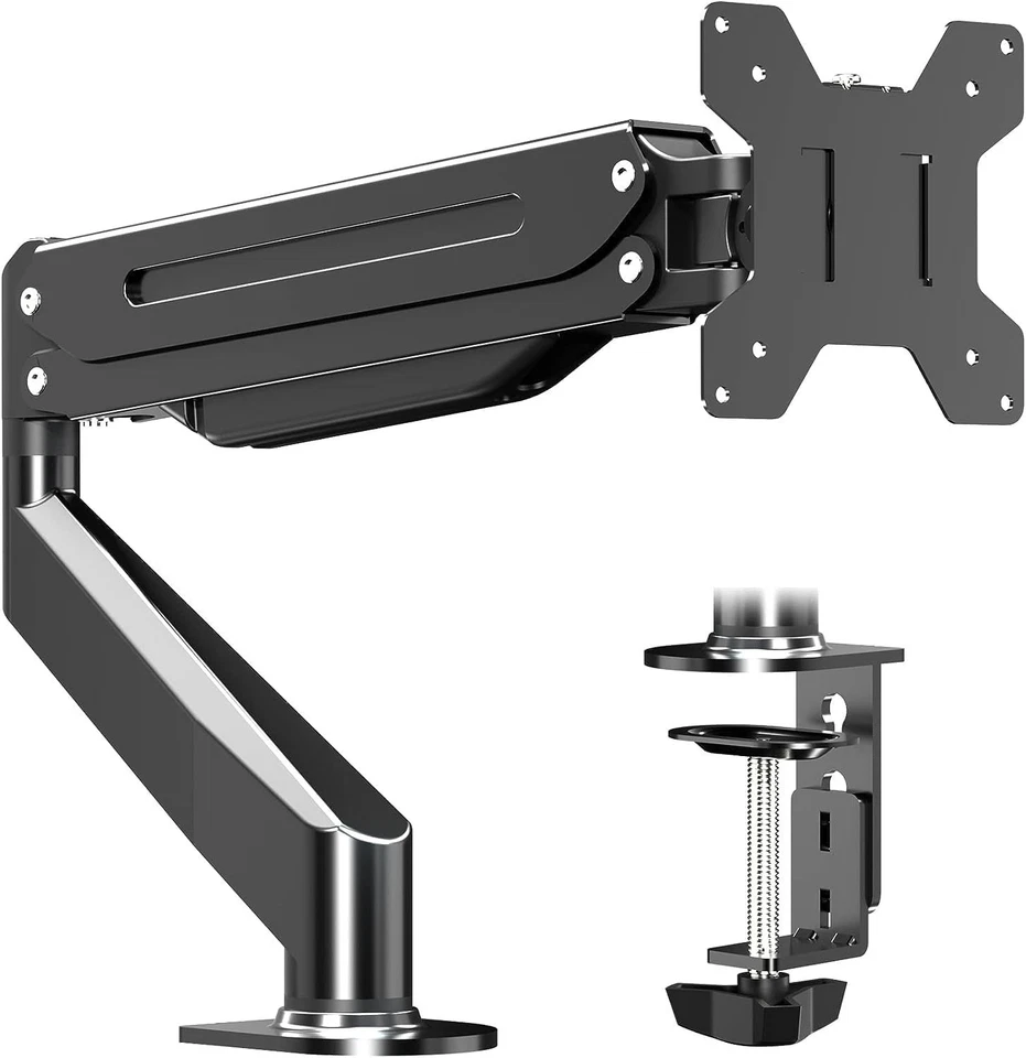 Heavy Duty Gas Spring Monitor Arm - Adjustable for 17-32" Monitors, Easy Setup - Image 3 of 4