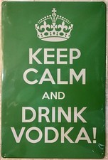 Tin sign new 8x12 vodka calm funny alcohol bar pub tiki liquor drink drunk K57