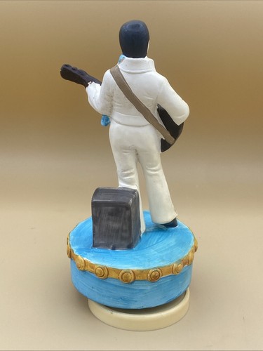 Vtg J.S. N.Y. REVOLVING ELVIS PRESLEY Music Box Love Me Tender Ceramic WORKS - Picture 3 of 5