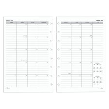 2024 TUL  Discbound Monthly Planner Refill Pages With 12 Tab Dividers, Junior