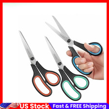 3-Pack Heavy Duty Scissors with Ultra Sharp Blades and Comfort Grip Home 8.5"