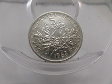 Pièce de monnaie argent 5 francs 1960, 5 Francs Argent