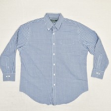 Lauren Ralph Lauren Men's Shirt Cotton Blue Size 16.5 32/33 Classic Fit Non Iron