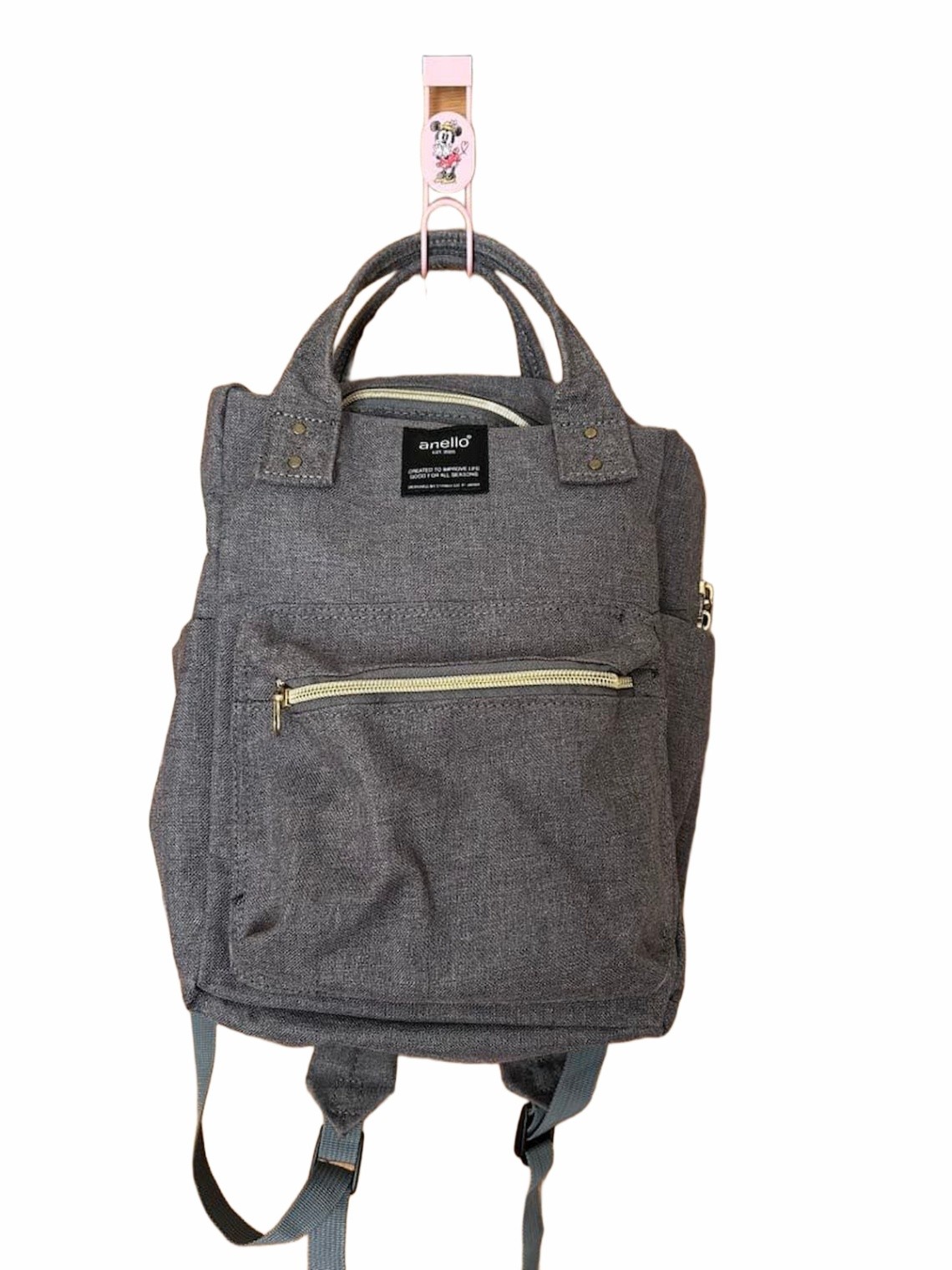 anello Gray Backpack Small with Front Pocket Used… - image 1