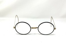 Antique Eyeglasses Torshell Round Gold Black Color Lennon Cable 1920