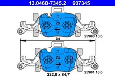 ATE BREMSBEL�GE + WARNKONTAKT VORNE passend f�r BMW X5 G05 G05 F95 X6 G06 F96