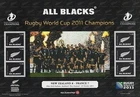 NEW ZEALAND 2011 RUGBY WORLD CUP WINNERS SHEETLET UHM (ID:WH24)