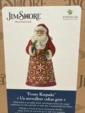 Jim Shore - FROSTY KEEPSAKE - 2025 Holiday Santa w/Snow Globe Fig. - 6017003 NIB