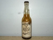 Pickwick Ale Bottle WITH CAP Boston Mass Glass Is Brown EMPTY Haffenreffer & Co