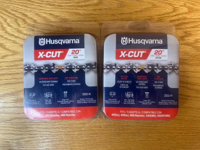 2! Husqvarna X-Cut SP33G 20" Chainsaw Chain (581 64 36-04)