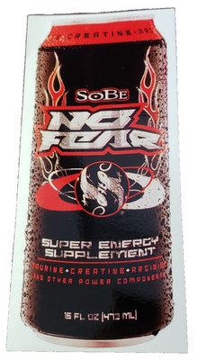 SoBe No Fear Energy Drink Sticker Lot Crafts Scrapbooking Junk Journal Skater
