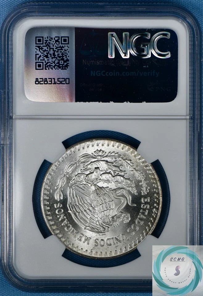 1983-Mo 1 Onza Silver Libertad PCGS MS 70 - Cert  #8213810-008 - Image 3 of 4