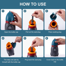 2025 Upgraded Travel Urinal for Kids,Rocket Toys Portable Emergency Urinal fo...