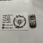 1.56 OZT .999 Fine Silver St Bee's Poured Silver Bar  W/COA WOOD POUR Older One