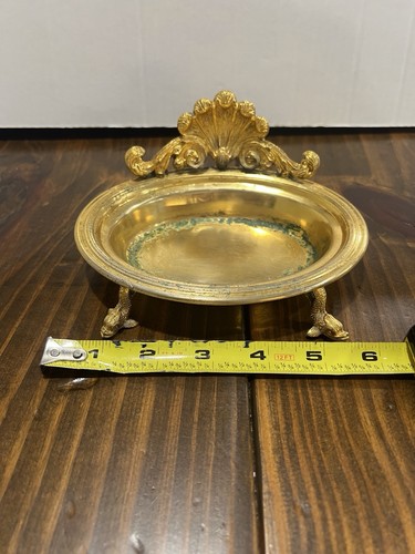 Sherle Wagner Style Gilded Gold Plated Dolphin Soap Dish /Jewelry Holder