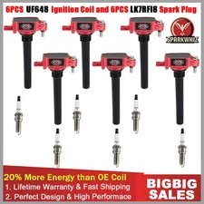 6PCS Ignition Coils and 6PCS Spark Plugs for Chrysler Jeep Dodge Ram 3.6L UF648