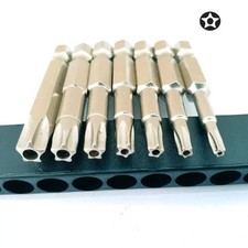 5 Point Security Star Torx Screwdriver Bits Set T10-T40 2-Inch Length 7 Pieces