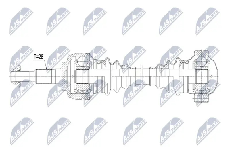 Driveshaft Rear Axle Left Manual Transmission NPW-PS-017 NTY for PORSCHE 911