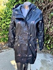 Women  s Joules Right As Rain Collection Dog Print Rain Jacket Size 6